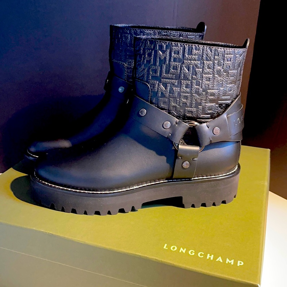 Lonhchamp leather ankle boots